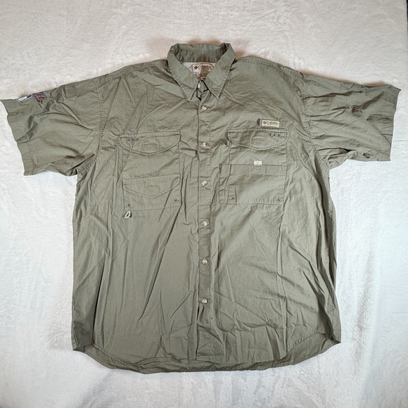 Columbia Other - Columbia PFG Tamiami Fishing Shirt Mens‎ Sz 2XL Green Short Sleeve UPF40